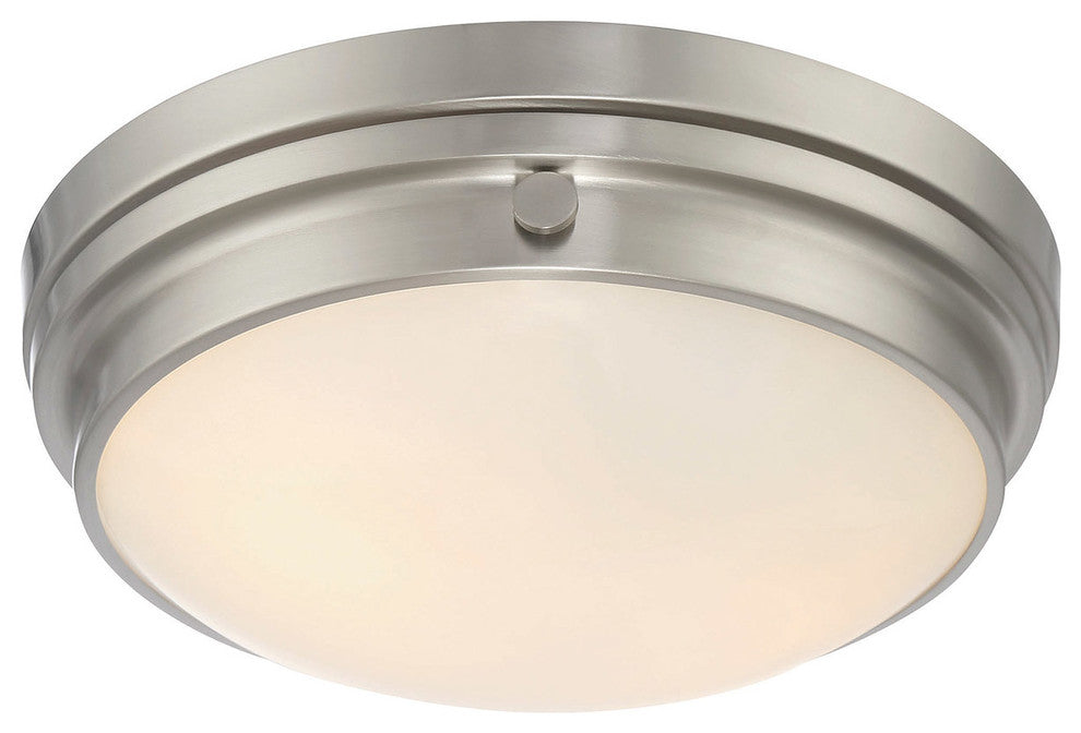 Flush Mount, Satin Nickel, 13.25"