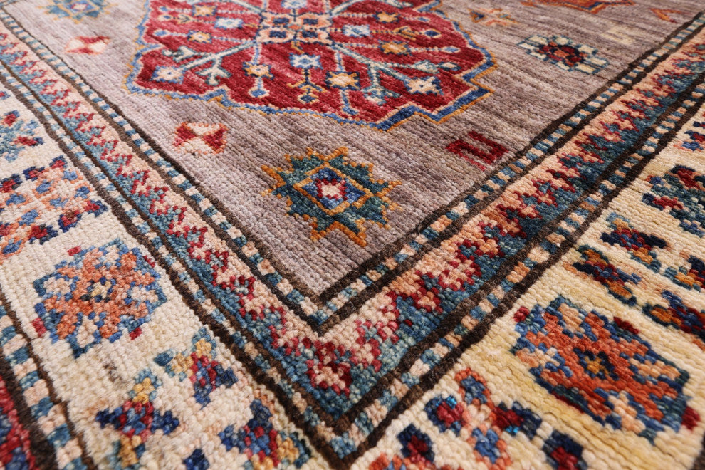 Runner Super Kazak Hand-Knotted Wool Rug 2' 10" X 10' 5" Q9820