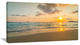 Stylish Blur Sunset over the Sea, Seashore Wall Art on Canvas, 32"x16"