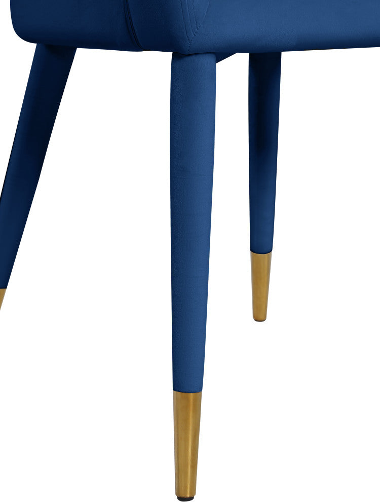 Destiny Dining Chair, Navy, Velvet