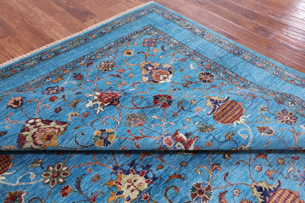 8' 4" X 9' 7" Hand Knotted Persian Tabriz Wool Rug Q7659
