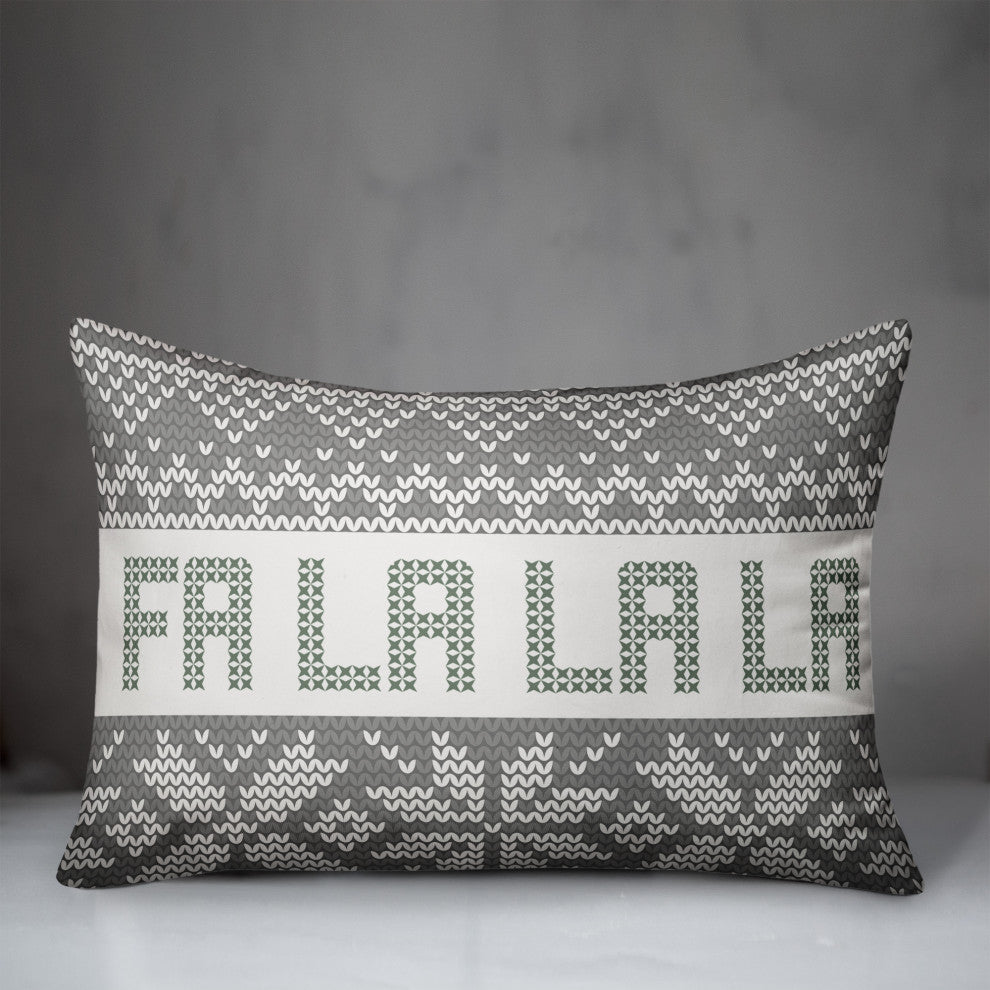 Fa La La La Sweater Pattern 14x20 Spun Poly Pillow