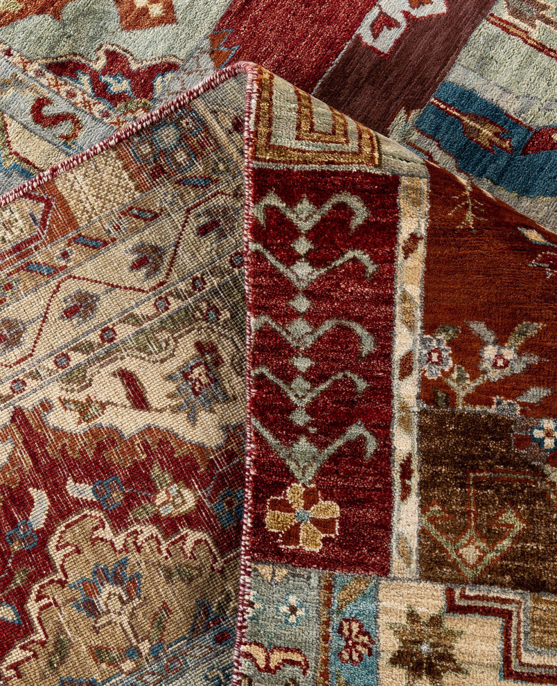 Patchwork One-of-a-Kind Hand-Knotted Area Rug - Multi, 9' 0" x 12' 0"