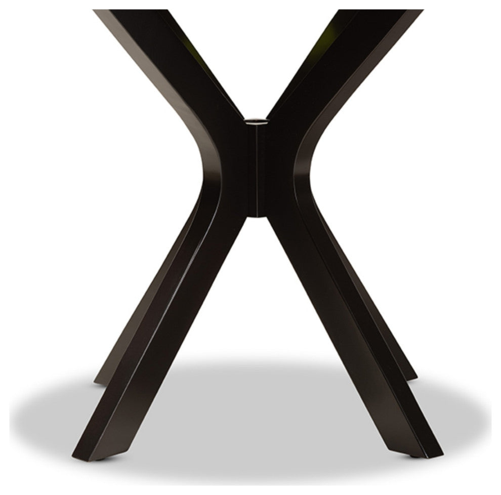 Kenji Modern Dark Brown Finished 35, Inch, Wide Round Wood Dining Table