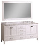 London 72" Double Sink Vanity Set, White