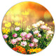 Lovely Multi-Color Little Flowers, Floral Wall Round Wall Art, 36"