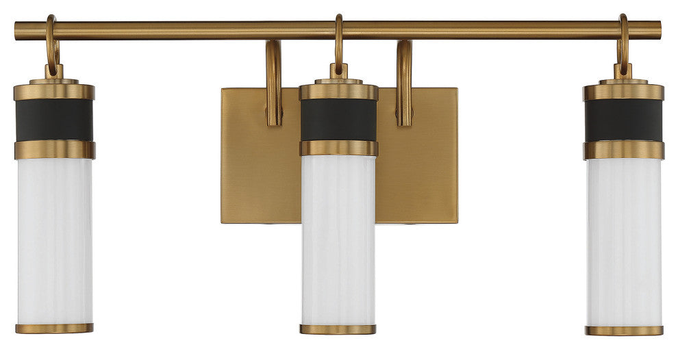 Savoy House 8-1638-3-143 Abel 3-Light LED Bathroom Vanity Light, Matte Black