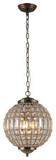 WAREHOUSE OF TIFFANY'S P1656-3 Gaskara 15 in. 3-Light Indoor Bronze Finish