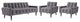 Delve Living Room Set Velvet, 3-Piece Set