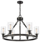 INNOVATIONS LIGHTING 830-BK-G802-LED Saloon 6 Light 30 inch Chandelier