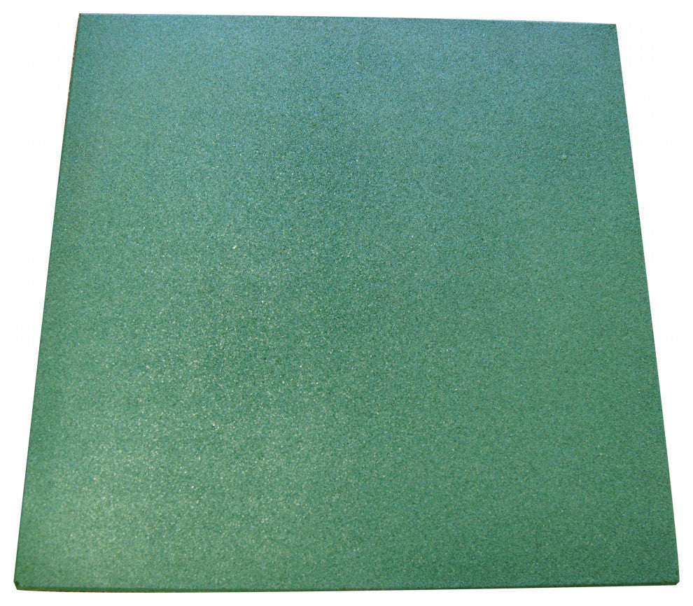 Rubber-Cal Eco-Sport Interlocking Tiles, 1", Green, 50 Pack