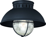 Vaxcel Harwich 10" Outdoor Flush Mount, Textured Black