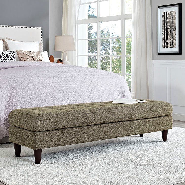 Modern Oatmeal Empress Large Bench