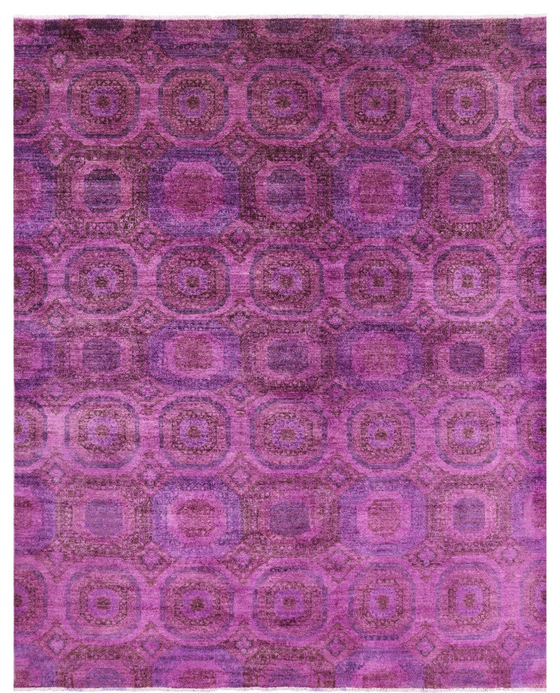 7' 10" X 9' 9" Hand-Knotted Full Pile Overdyed Mamluk Rug - Q12732