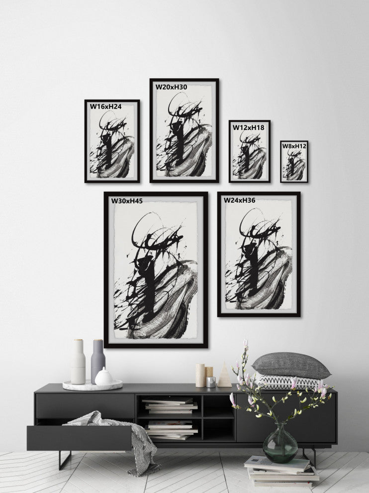 "Dark Light" Framed Painting Print, 30x45