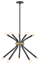 Lark Axton 28" Medium Modern Sputnik Chandelier, Black