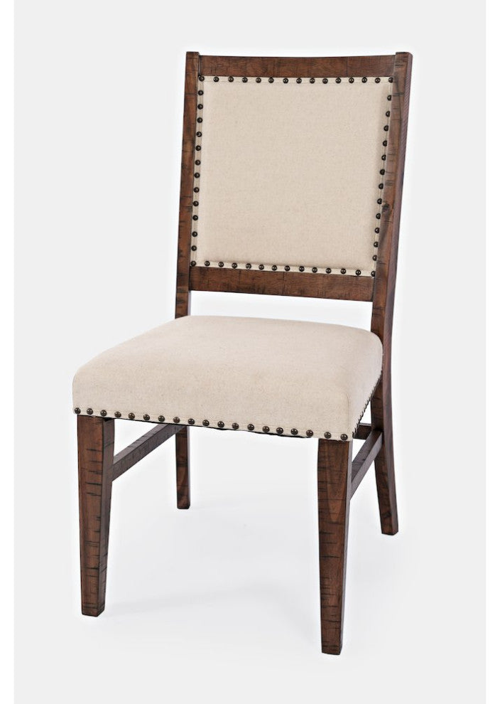 Fairview Transitional Solid Wood Upholstered Side Chair (Set of 2)