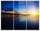 "Abandoned Piers in the Sea" Photo Metal Wall Art, 3 Panels, 36"x28"