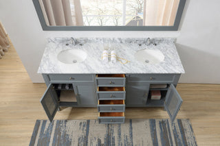 70" Shutter Bath Vanity, Gray