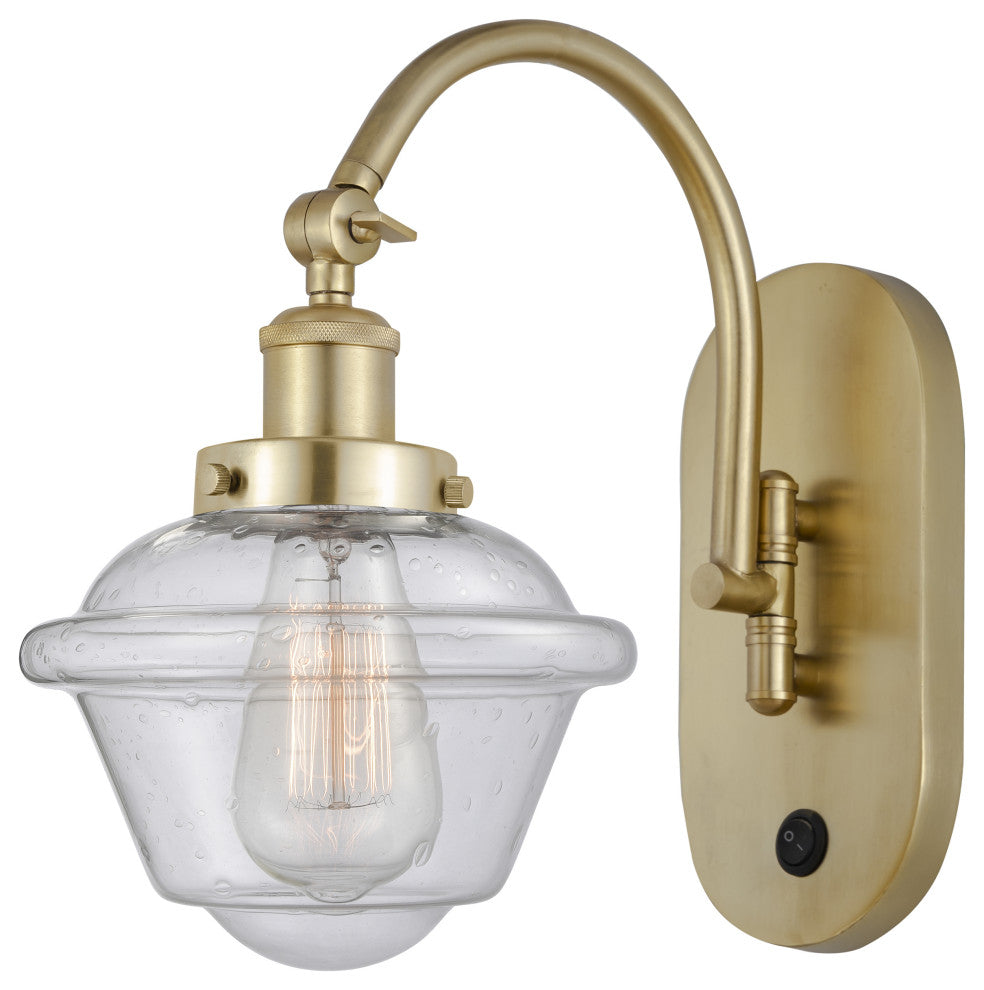 Innovations 918-1W-SG-G534-LED Oxford 1 Light 7.5" Sconce, Satin Gold