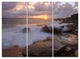 "Waves Hitting Rocks Australia Coastline" Metal Wall Art, 3 Panels, 36"x28"