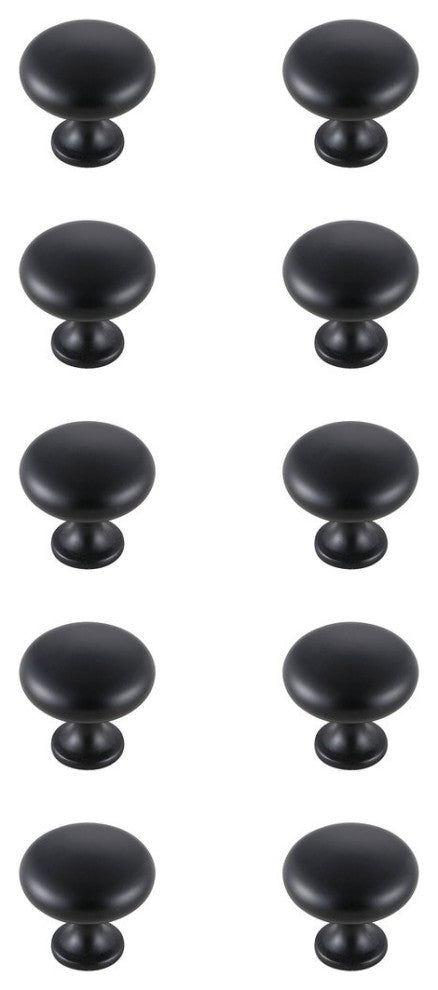 KB2002-MB-10PK Cadon 1.2" Mushroom Knob, Set of 10, Matte Black
