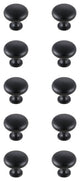 KB2002-MB-10PK Cadon 1.2" Mushroom Knob, Set of 10, Matte Black