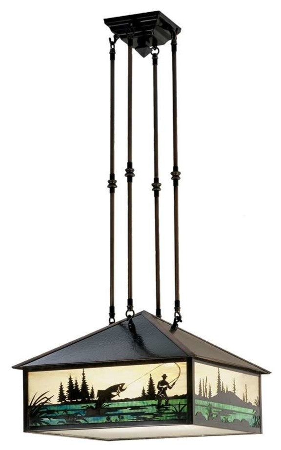 18 Square Fly Fishing Creek Pendant