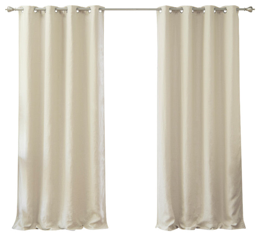 Belgian Flax Linen Grommet Blackout Curtain