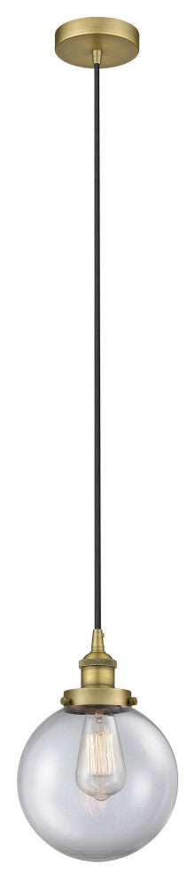 Innovations 616-1PH-BB-G202-8-LED 1-Light Mini Pendant, Brushed Brass
