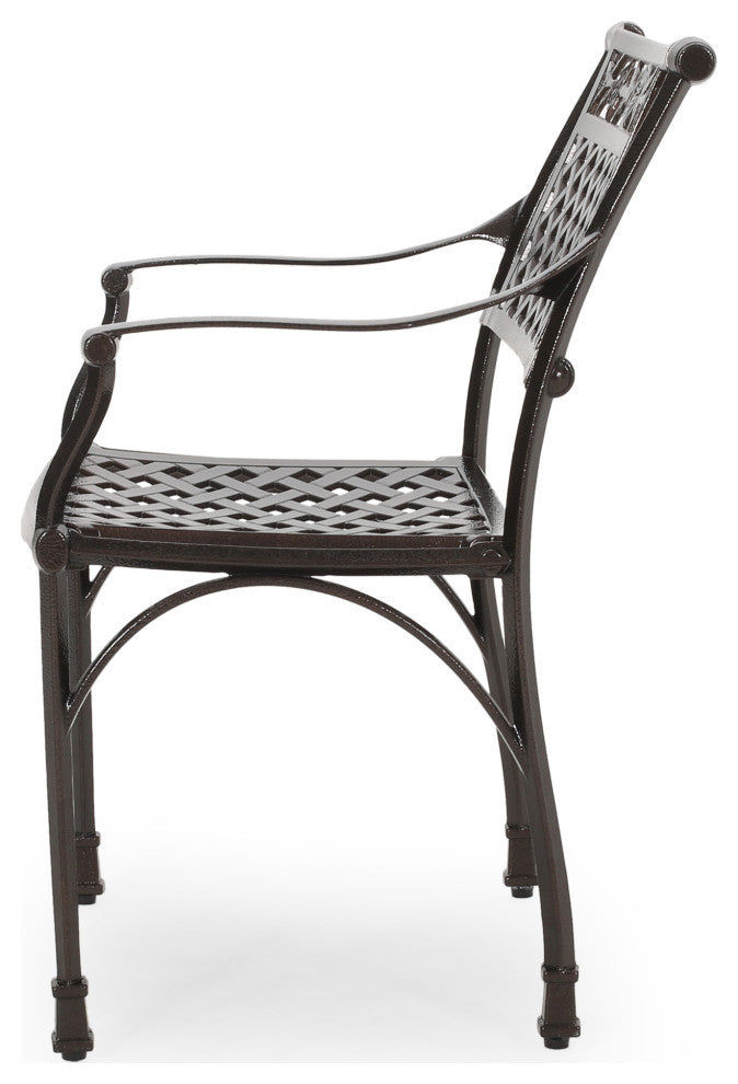 Ridgecrest Traditional Outdoor Aluminum Dining Chair, Set of 2