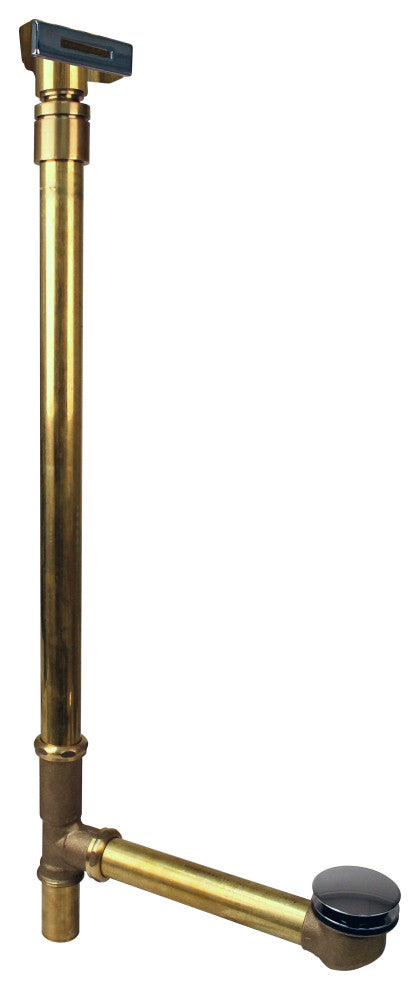 22" Ball Joint Linear Overflow With ADA Approved Tip-Toe Drain, Polished Chrome