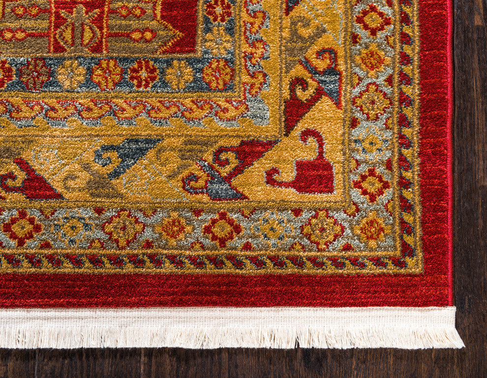 Unique Loom Red Xerxes Sahand 5' 0 x 8' 0 Area Rug
