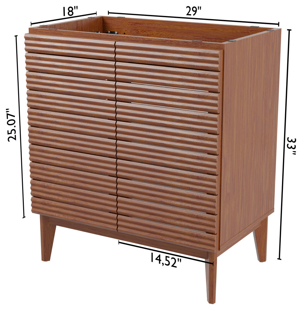 30" Modern Farmhouse 2-Shelf Bath Vanity Cabinet Only(Sink Basin not Included)