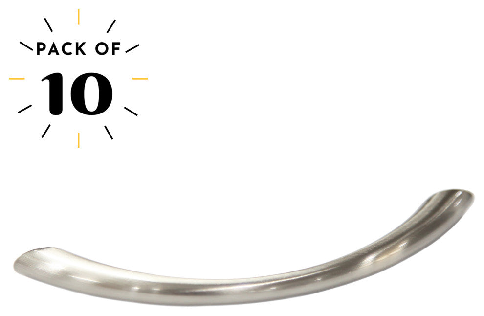 Mascot Hardware 3 in CTC  Smooth Satin Nickel Drawer Pull - Pack of 10
