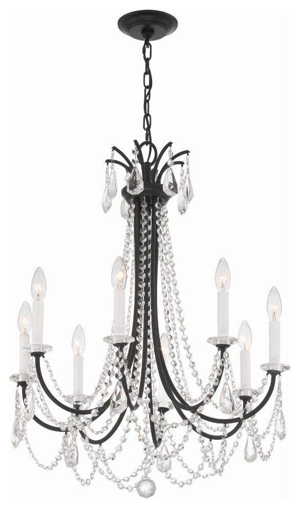 Karrington 8-Light Matte Black Chandelier