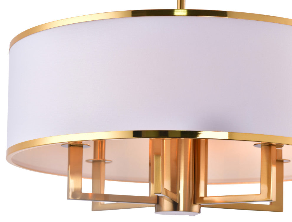 Lazzur Vesle 6 Light 24" Satin Gold Pendant