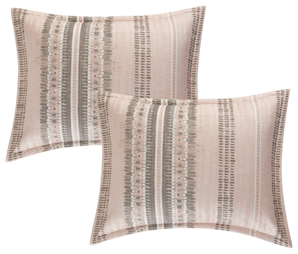 Ayla 10 Piece Comforter Set, Pink, Queen