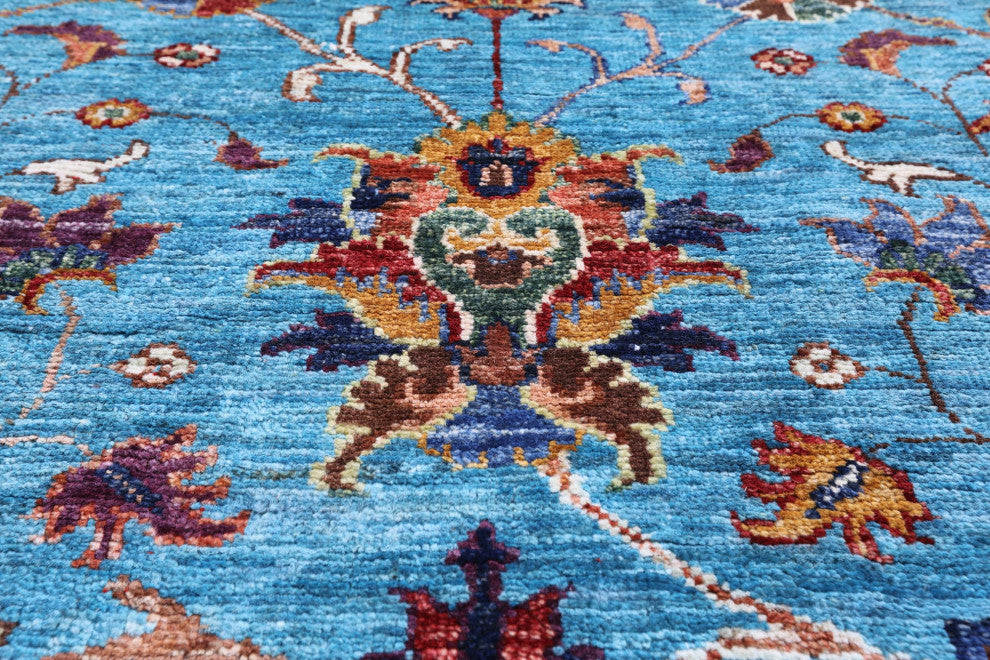 8' 4" X 9' 7" Hand Knotted Persian Tabriz Wool Rug Q7659