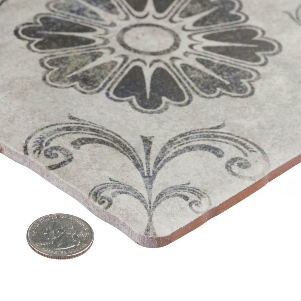 Costa Cendra Decor Fleur Ceramic Floor and Wall Tile