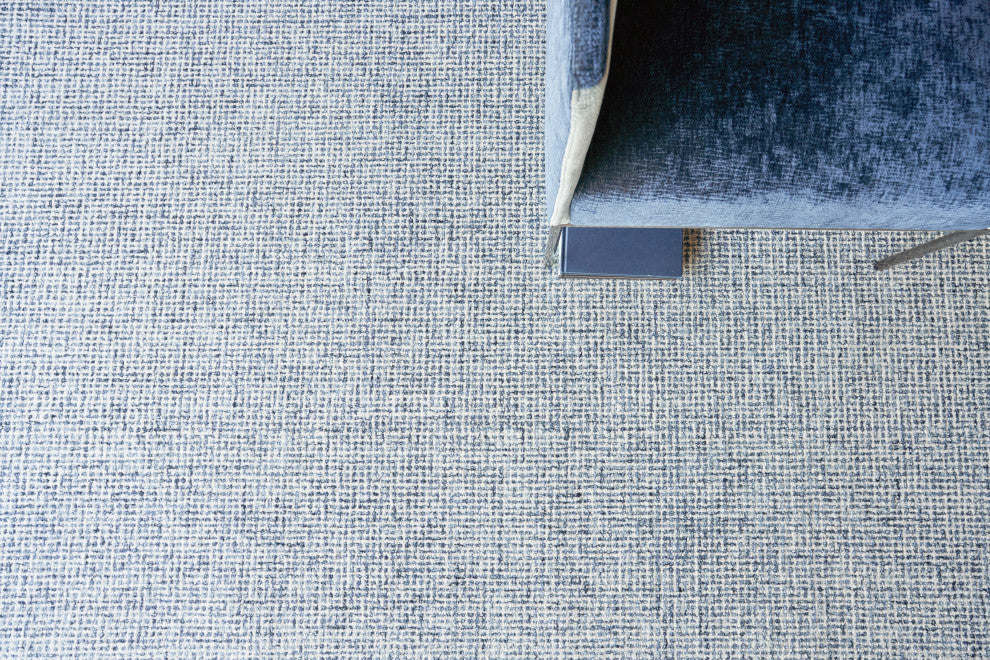 Caprice Handmade Hand-Tufted Wool Dark Blue/Ivory Area Rug, 10'x14'