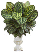 Nearly Natural Maranta Artificial Plant in White Urn