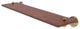Waverly Place 22" Solid Wood Shelf, Unlacquered Brass