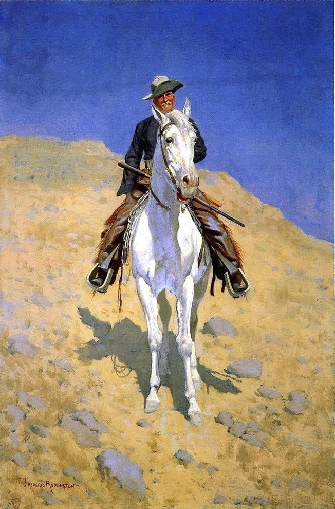 Frederic Remington Self Portrait, 18"x27" Wall Decal