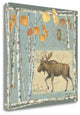 "Moose On Blue" By Anita Phillips, Giclee Print on Gallery Wrap Canvas