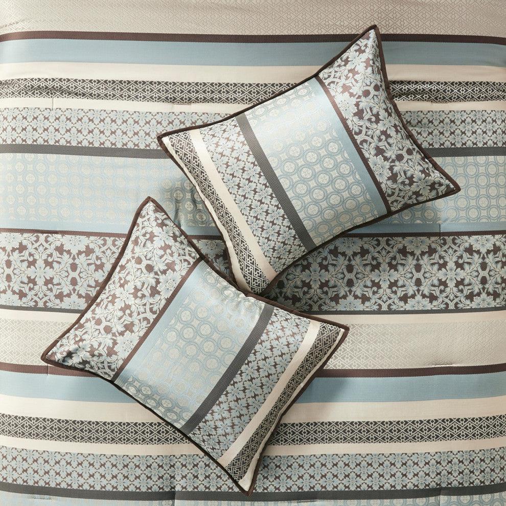 Madison Park Jacquard 7-Piece Comforter Set, Queen