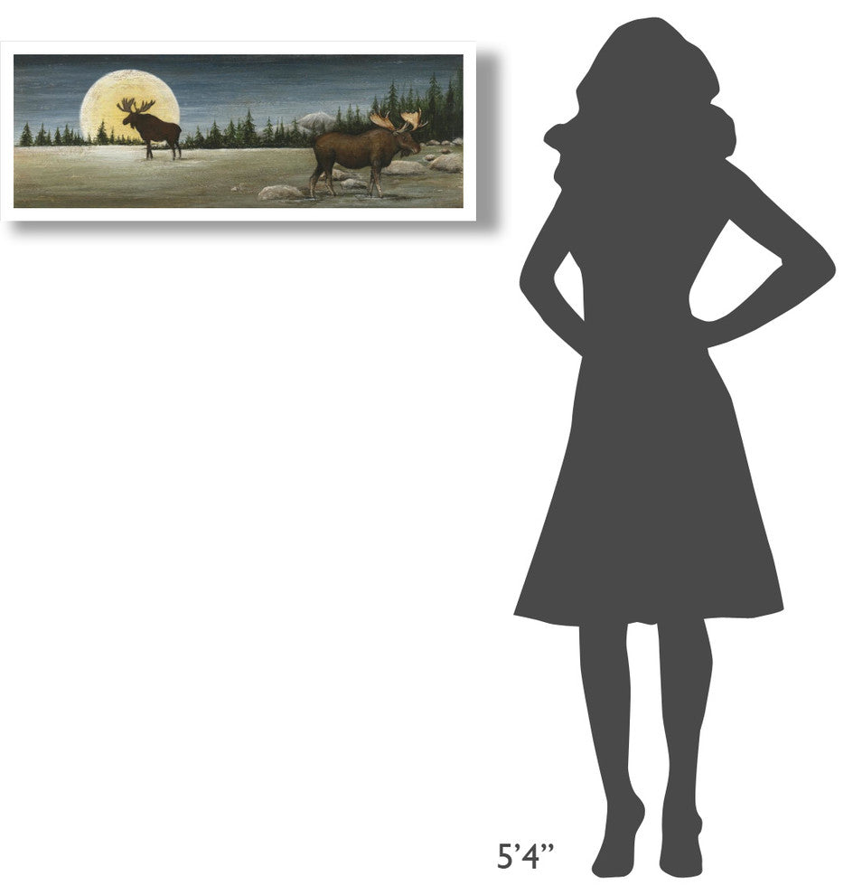 "North Woods Moose Crop" Digital Paper Print by David Carter Brown, 38"x14"