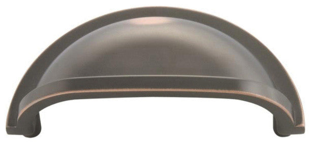 Belwith Hickory 3 " Williamsburg Oil-Rubbed Bronze Cup Cabinet Pull P3055-10B, O