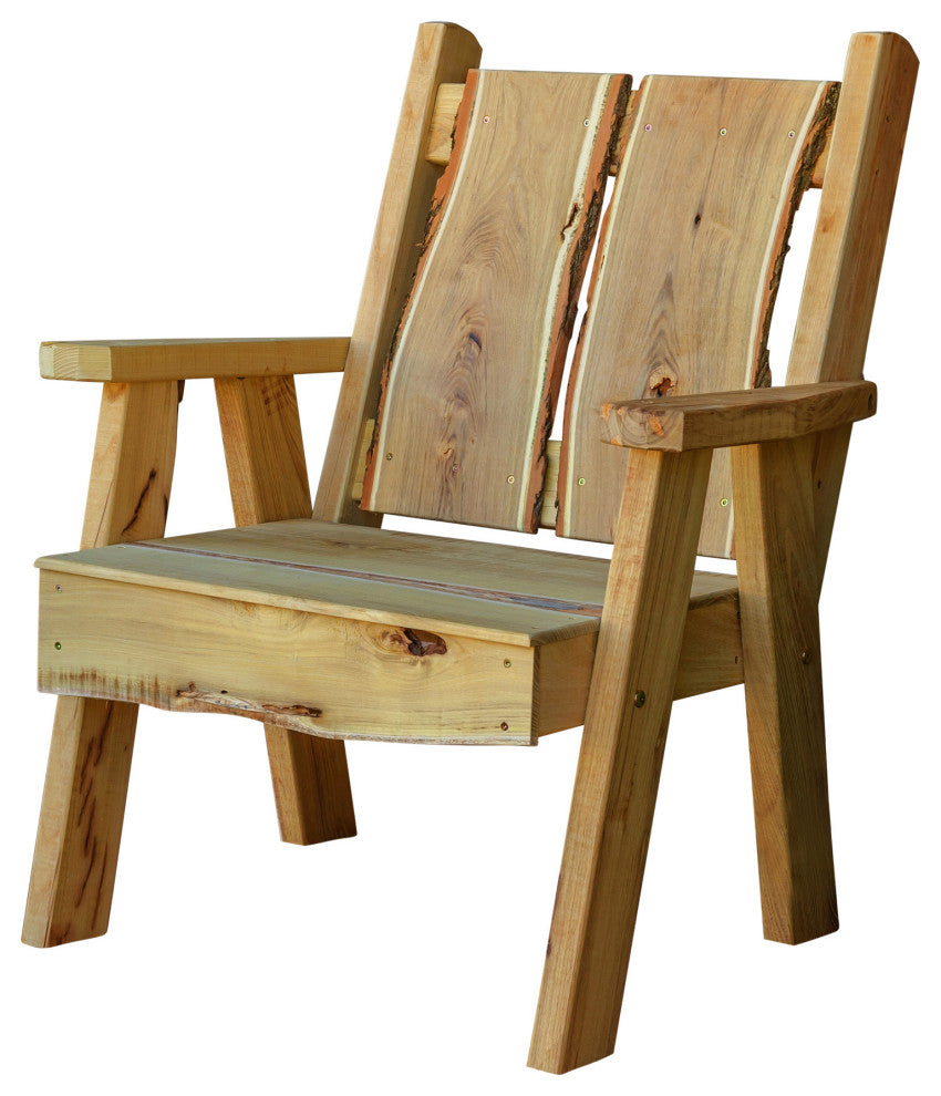 Live Edge Locust Timberland Chair, Natural Stain