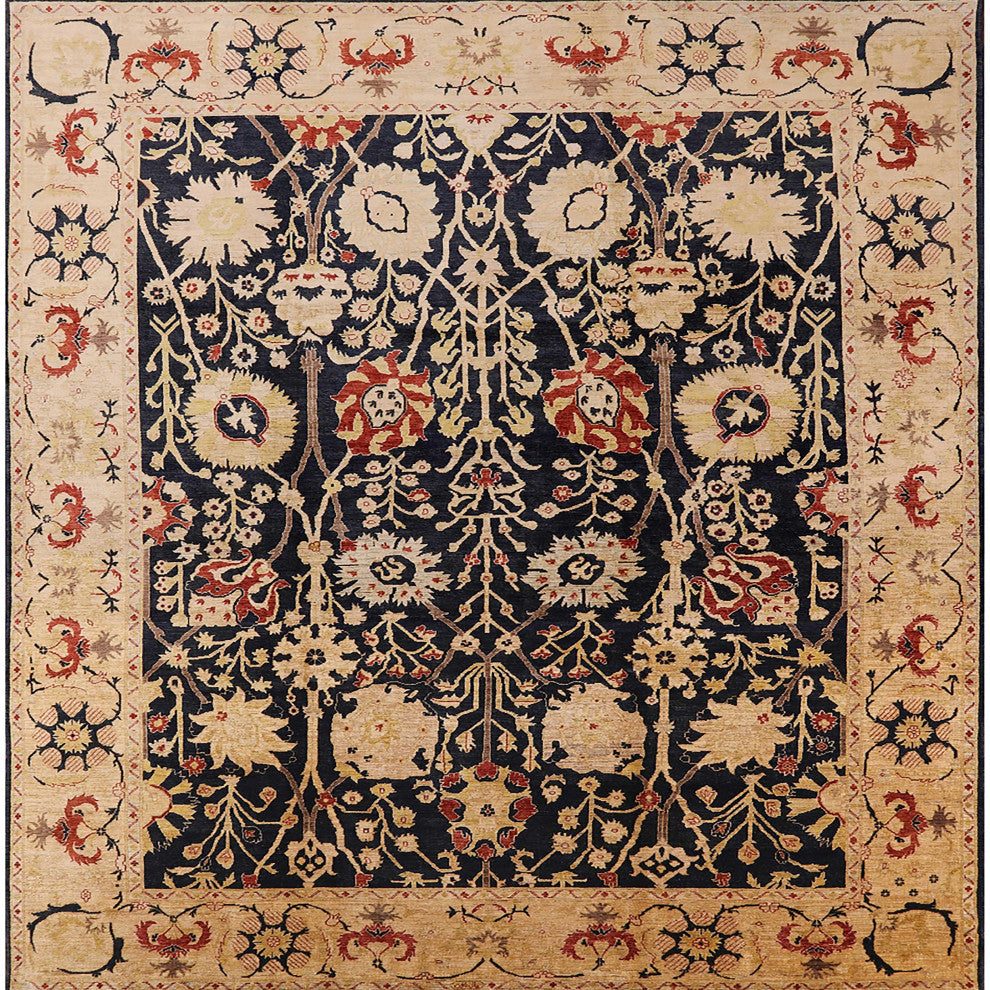Ahgly Company Indoor Square Mid-Century Modern Area Rugs, 7' Square